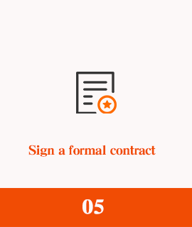 Firmar un contrato formal